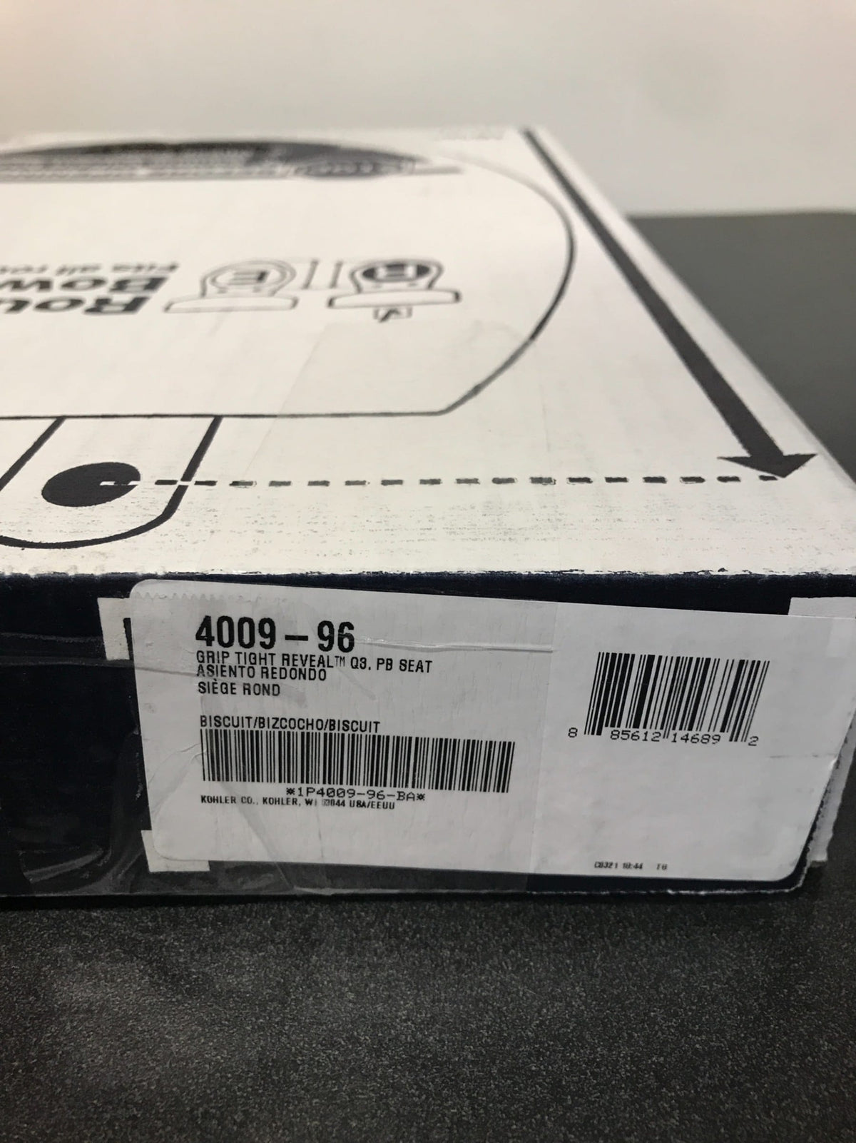 KOHLER Quiet Close Reveal Biscuit Round Toilet Seat