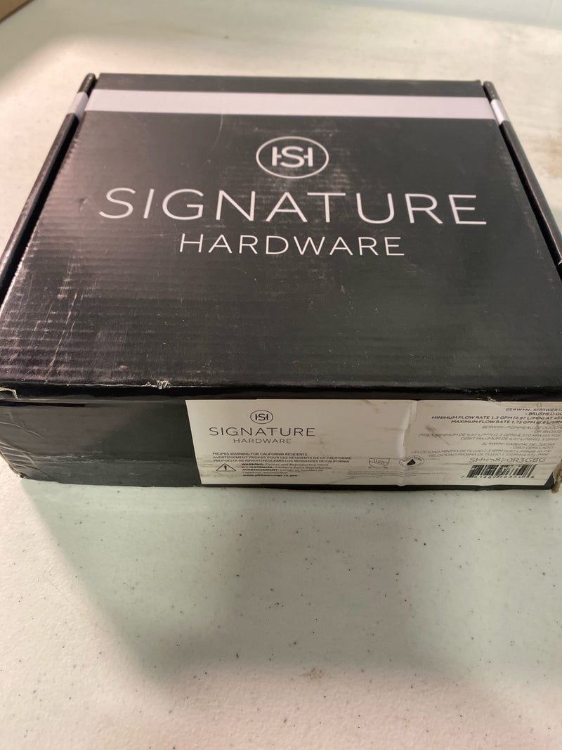 Signature Hardware SHRS820R3GBG Berwyn 1.75 GPM Single Function Shower Head - Brushed Gold