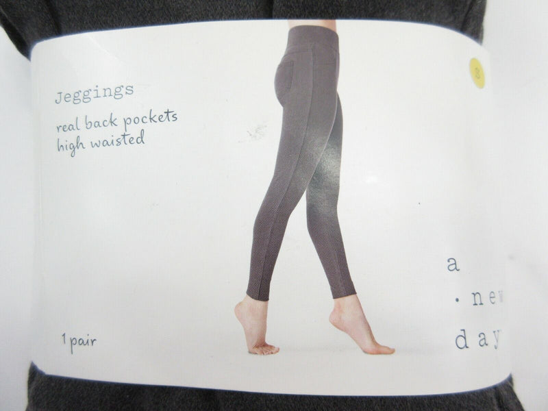 A New Day Womens S High-Waist Jeggings Pocket Leggings Stretch Pants Gray NWT