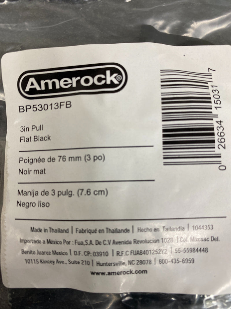 Amerock BP53013FB Granby 3 in (76 mm) Center-to-Center Matte Black Drawer Pull
