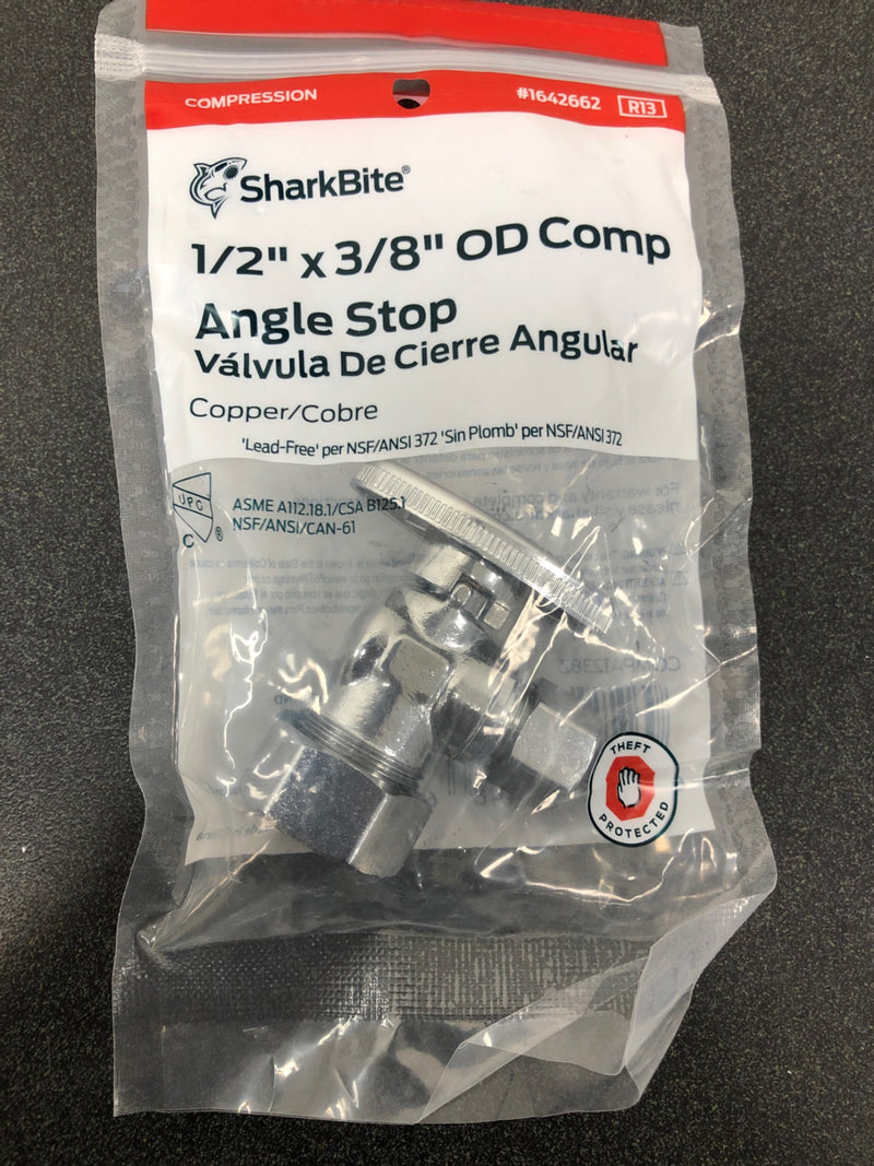 Sharkbite compa1238z compression ball angle valve, 1/2-inch, brass