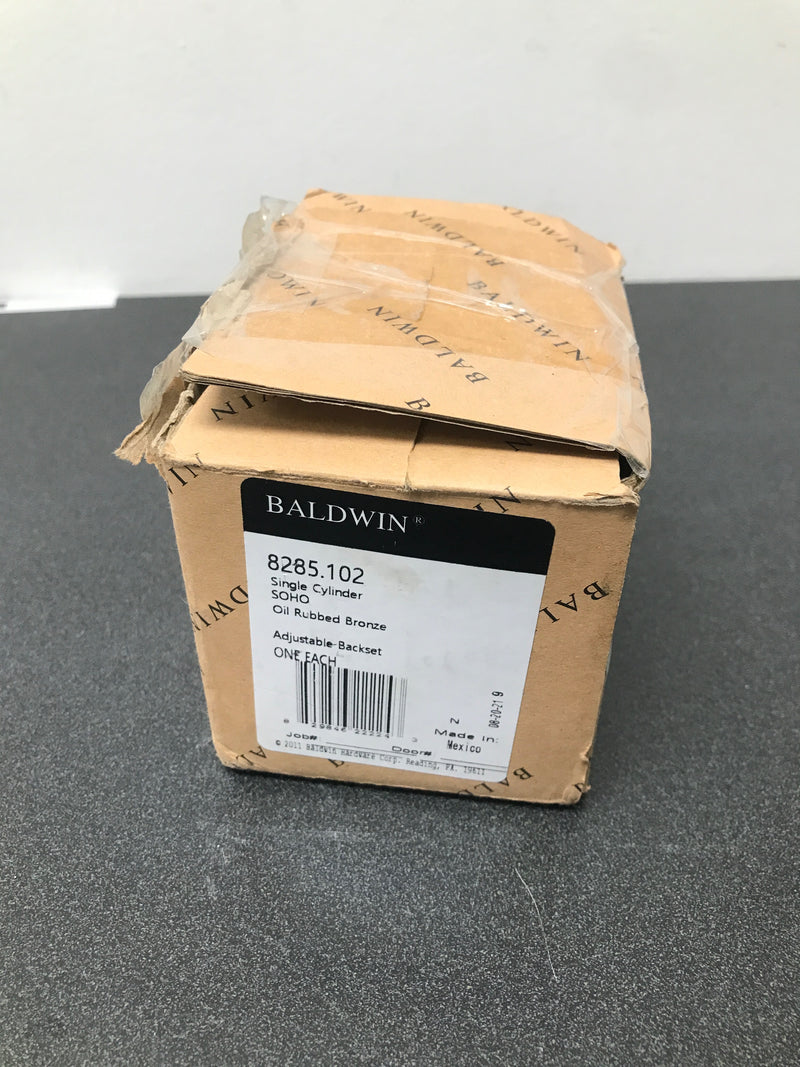 Baldwin 8285102 Soho Style Single Cylinder Keyed Entry Deadbolt - Oil Rubbed Bronze