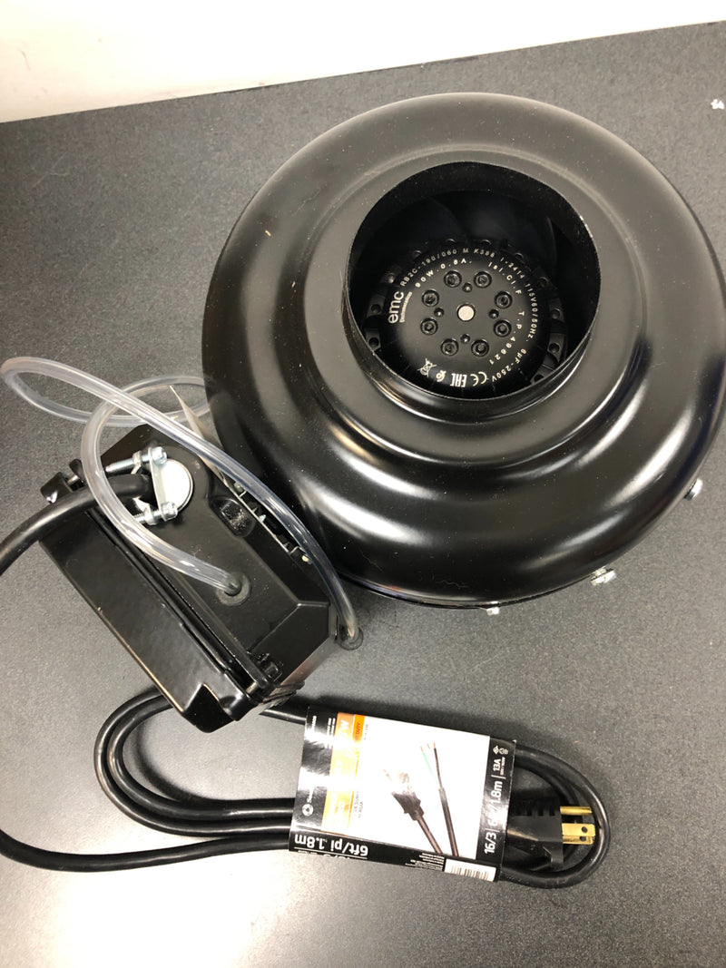 Soler and Palau PV-100XPS 142 CFM Inline Centrifugal Dryer Booster Fan Kit - Black Baked Enamel