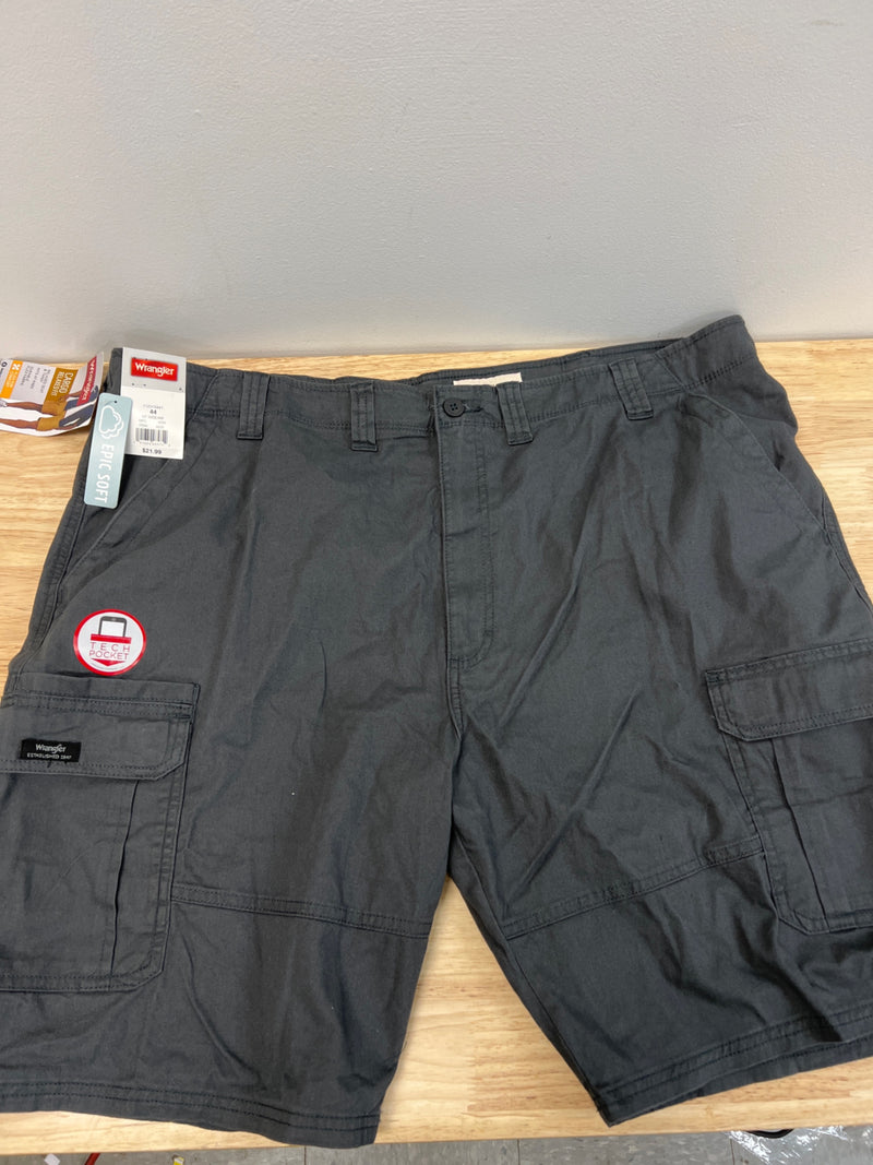 Dark grey 10" relaxed fit flex cargo shorts - 44