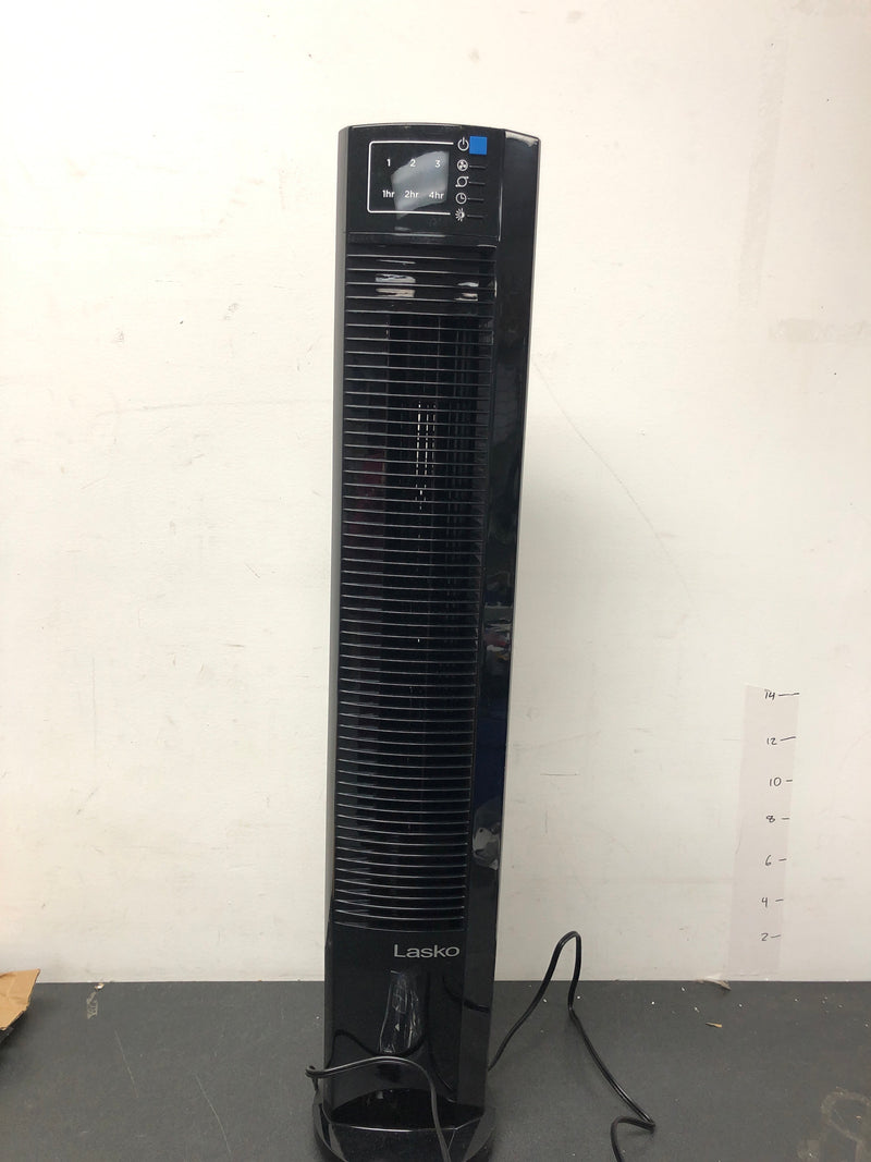 Lasko T36510 Wind Tower 35 in. Oscillating Black Tower Fan with Timer, Nighttime Mode and Remote Control