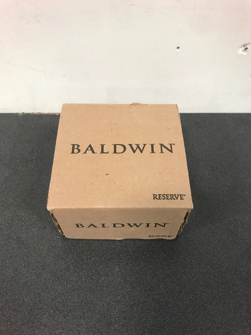 Baldwin Ellipse Non-Turning One-Sided Surface Mount Dummy Door Knob with Square Rosette from the Reserve Collection