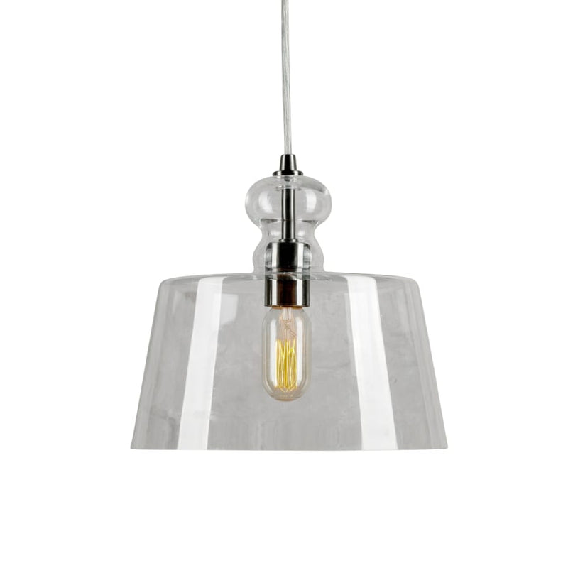 Forte Lighting Single Light 11" Wide Pendant with Clear Glass Shade