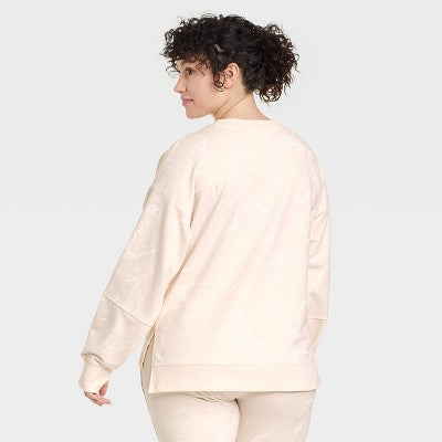 Women's french terry crewneck sweatshirt - all in motion™ ivory xxl