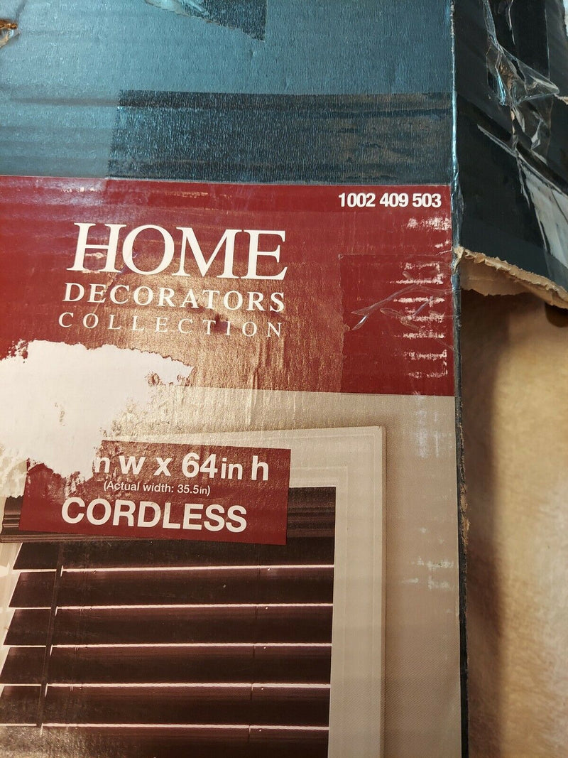 Home Decorators Collection Cordless Blind 2 1/2" Slats 36" X 64" Espresso