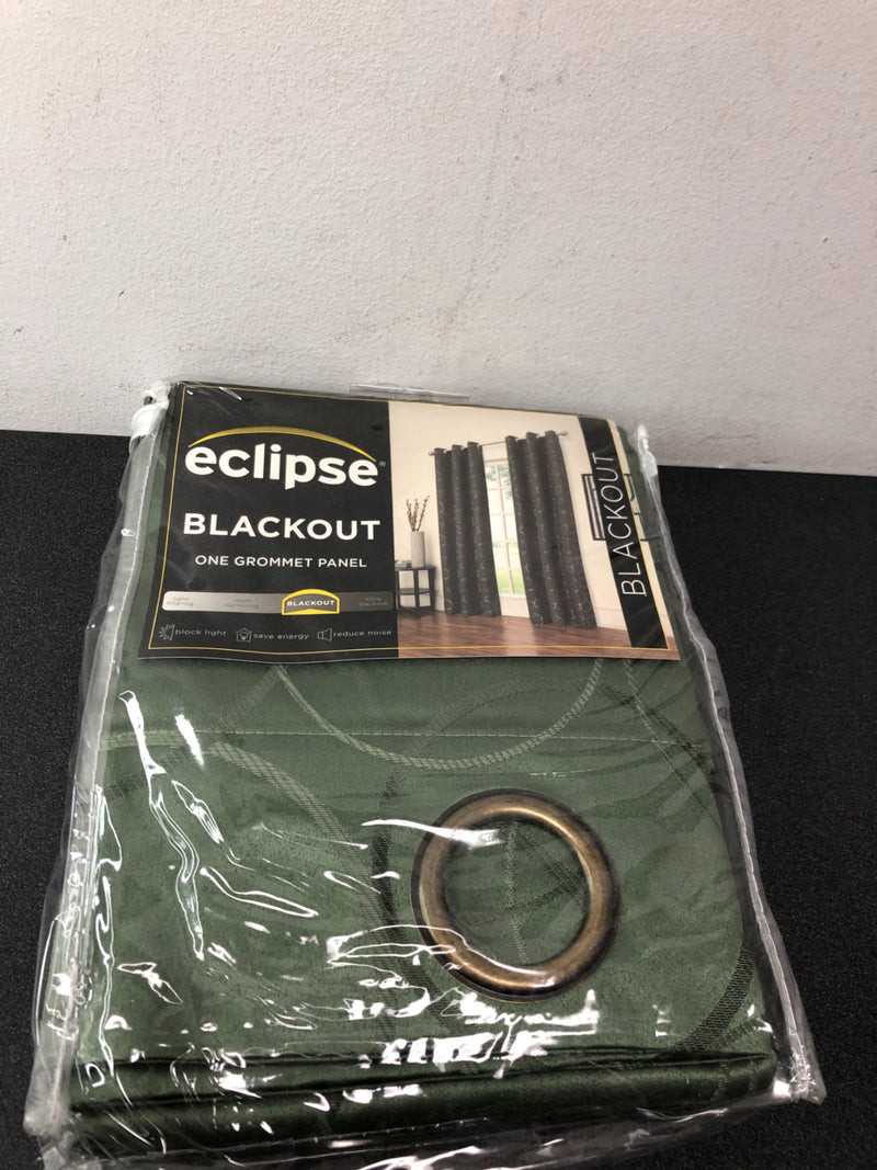 Eclipse 11250042X084SG Sage Geometric Blackout Curtain - 42 in. W x 84 in. L