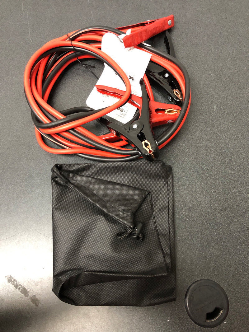 12ft 8 gauge booster cables red - justin case