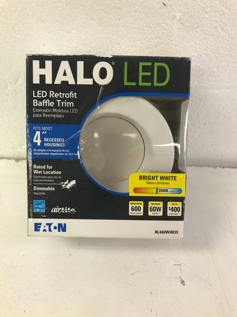 Halo RL 4" Integrated LED Recessed Ceiling Light Fixture Retrofit Baffle LT6-159