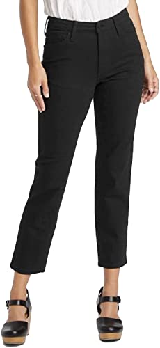 Universal Thread Women's High-Rise Slim Straight Jeans - (as1, Numeric, Numeric_12, Regular, Regular, Black, 12)