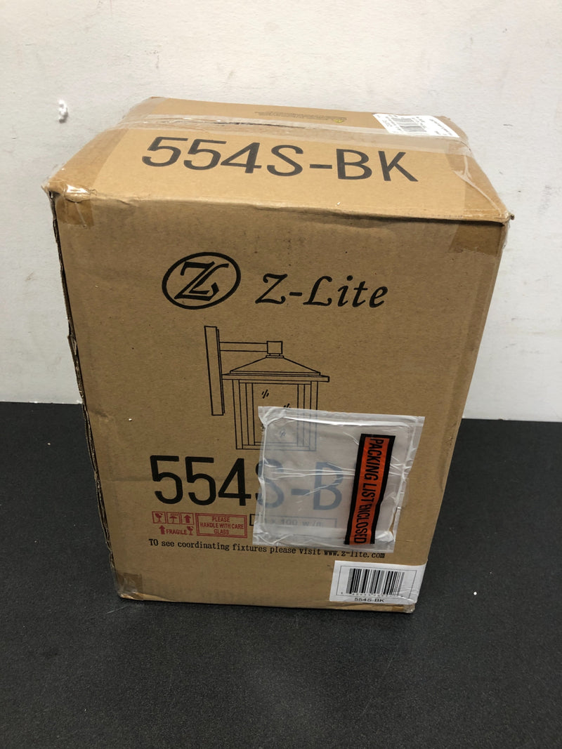 Z-Lite 554S-BK Aspen 10" Tall 1 Light Dual Frame Wall Sconce with Seedy Glass - Black