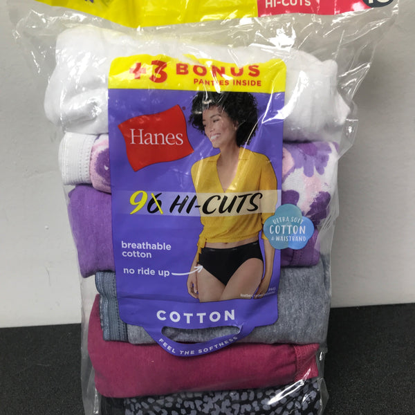 Hanes Premium Women's 6pk Cool & Comfortable Cotton Hipster With X