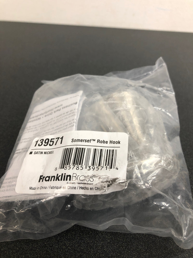 Franklin Brass 139571 Somerset Single Robe Hook - Satin Nickel