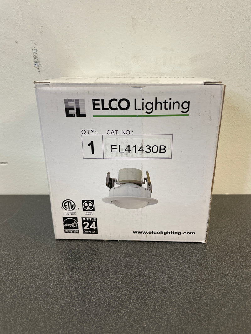 Elco EL41430B 4" 3000K LED Adjustable Baffle Trim Canless Recessed Fixture - Black