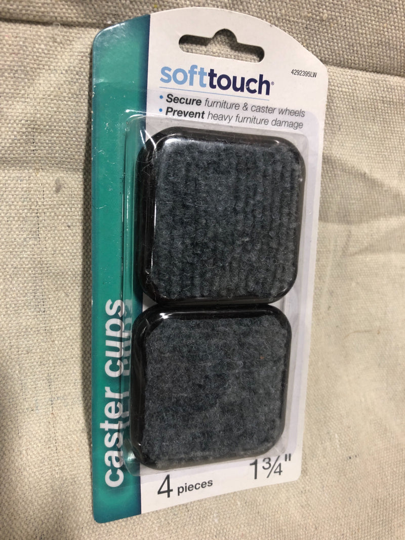 4-pack SoftTouch 4-Count 1-3/4 Brown/Gray Carpet-Based Caster Cup