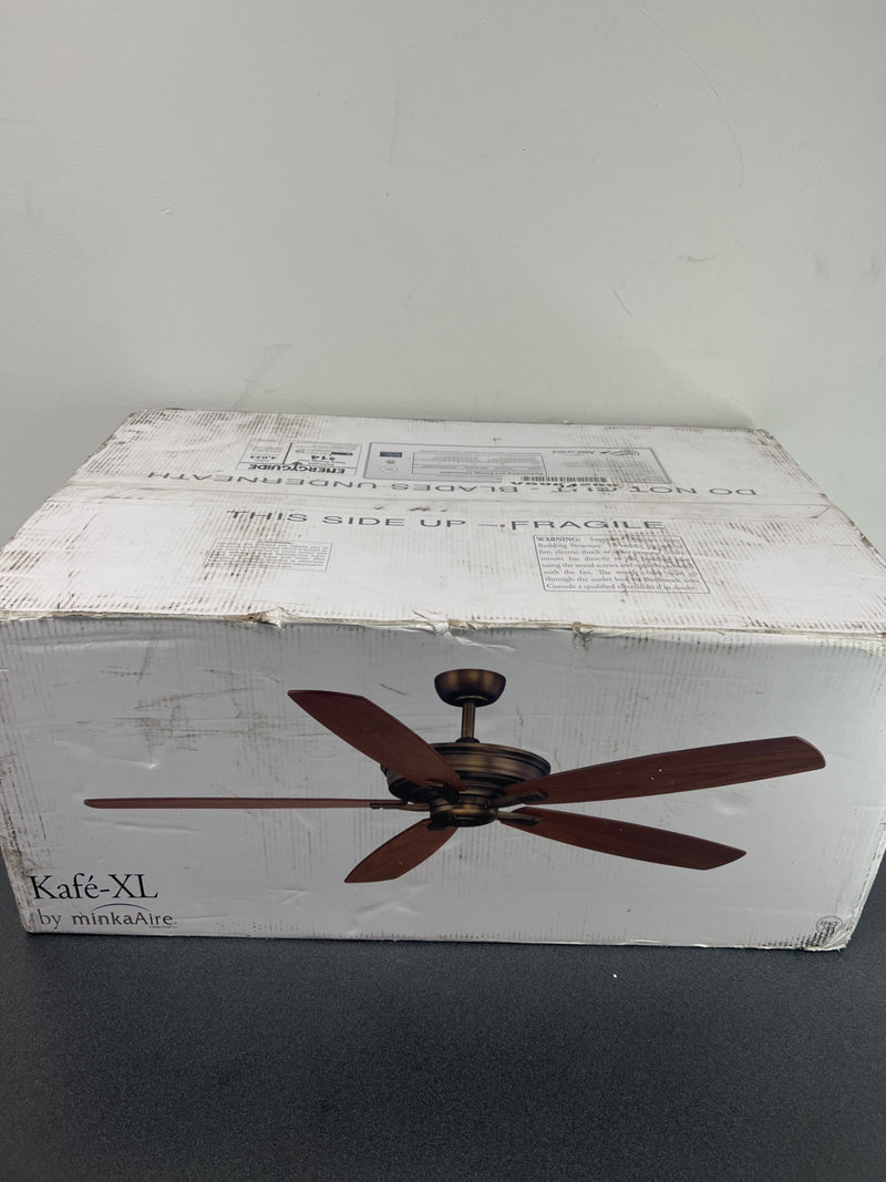 MinkaAire F696-BNK Kafe-XL 5 Blade 60 Energy Star Indoor Ceiling Fan with Remote Included - Burnished Nickel