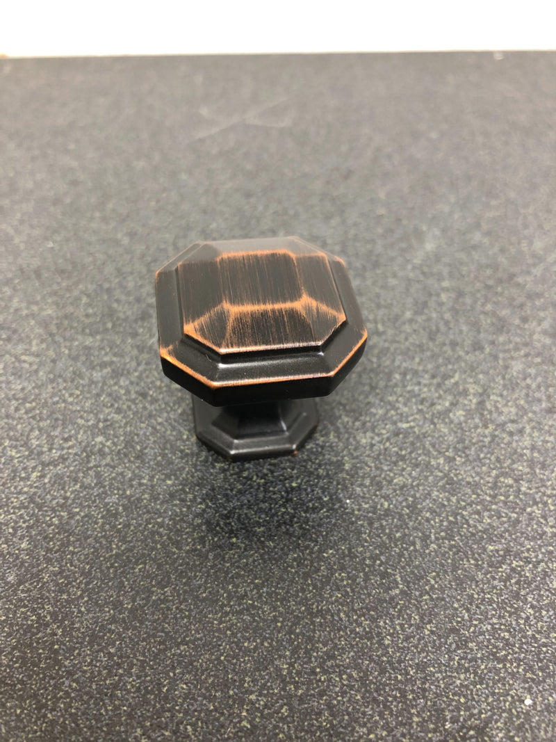 Top Knobs TK286TB Emerald 1-1/8 Inch Geometric Cabinet Knob from the Chareau Collection - Tuscan Bronze