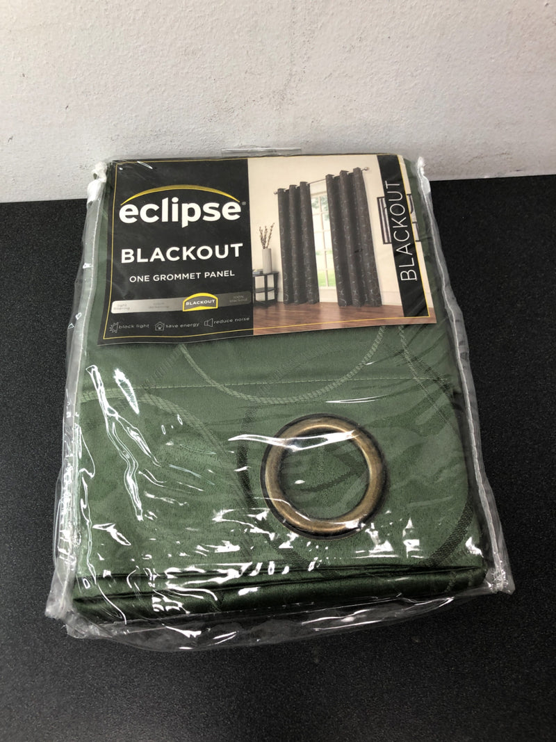 Eclipse 11250042X084SG Sage Geometric Blackout Curtain - 42 in. W x 84 in. L