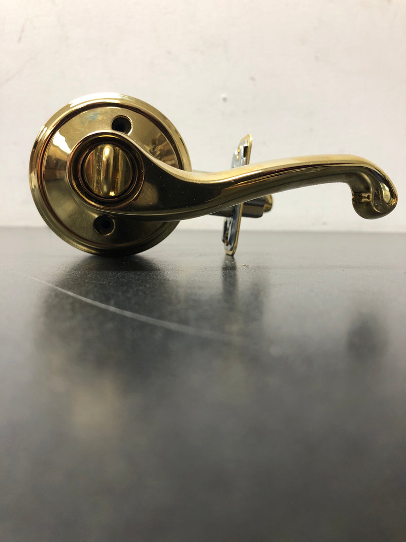 Schlage F51AFLA505 Flair Single Cylinder Keyed Entry Door Lever Set - Lifetime Polished Brass