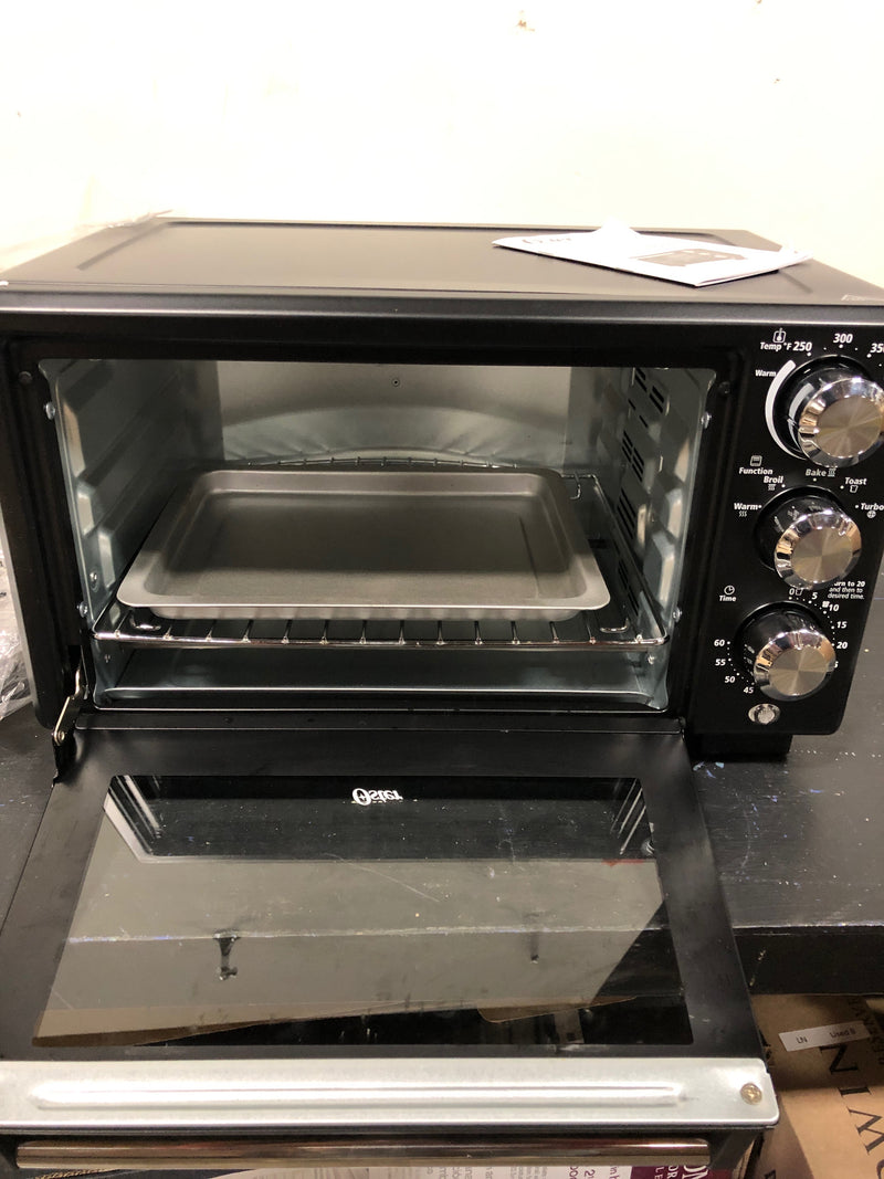 Oster® convection 4-slice toaster oven, matte black, convection oven and countertop oven