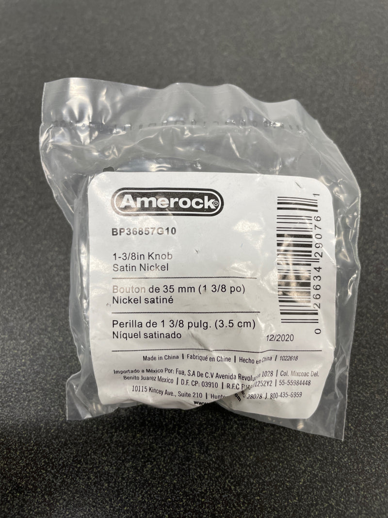 Amerock BP36857G10 Destine 1-3/8 Inch Mushroom Cabinet Knob - Satin Nickel
