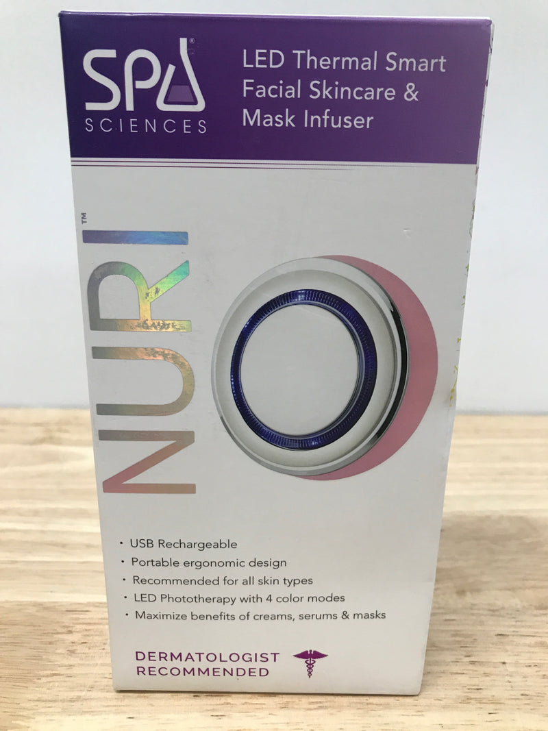 Spa sciences nuri led thermal smart facial skincare mask infuser, pink