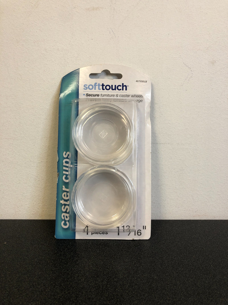 SoftTouch 4-Pack 1-13/16-in Clear Smooth Caster Cups