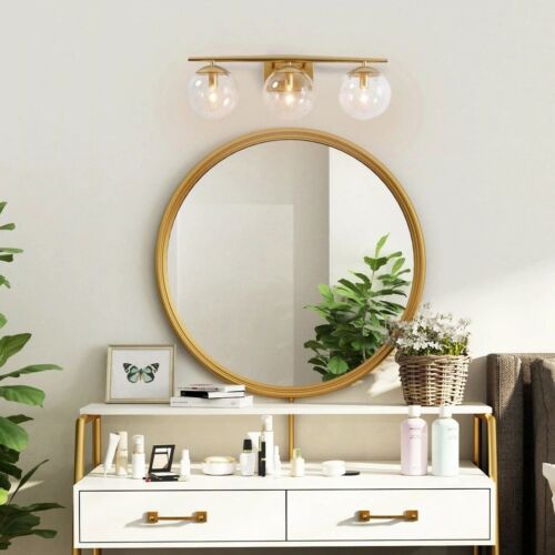 LNC HOME Elegant 3-light Bath Vanity Light in Gold A03591 - New