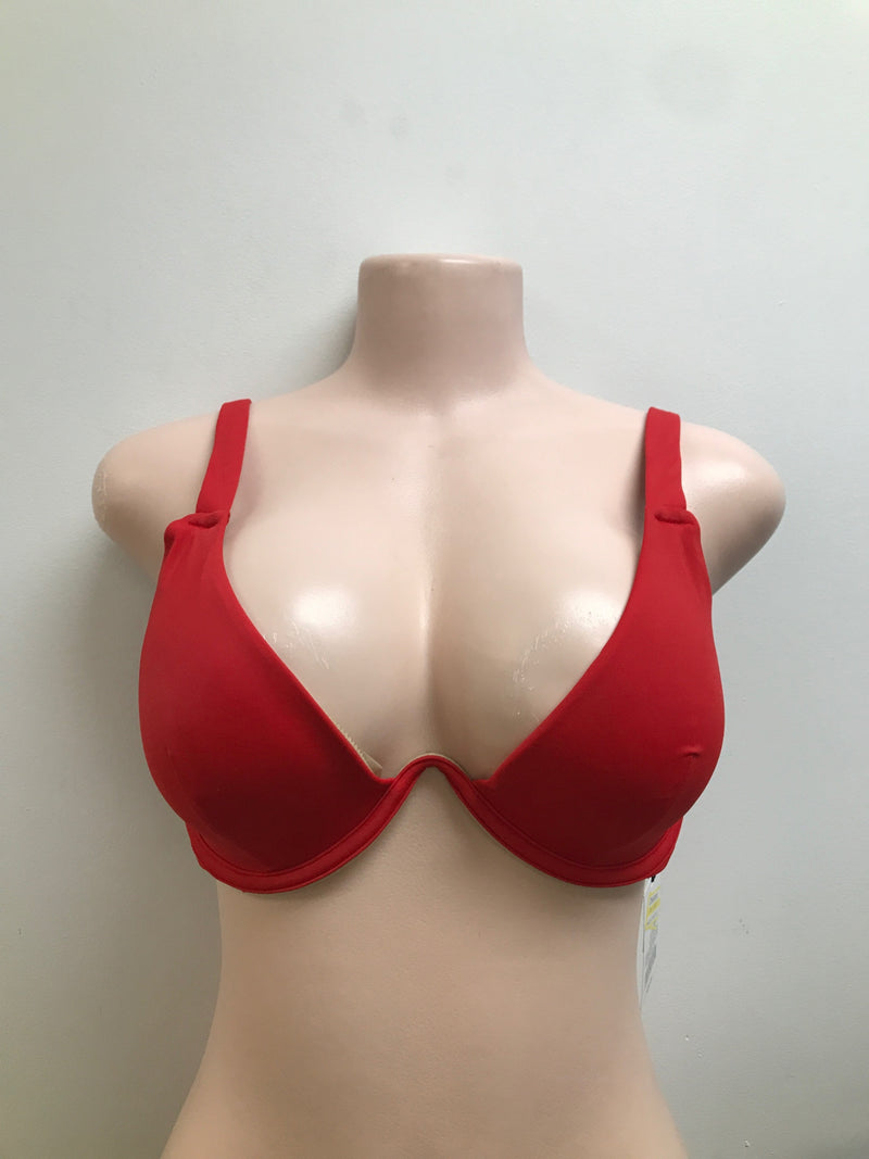 Shade & Shore Women's Underwire Bikini Top - (as1, Cup_Band, dd, 34, Red)