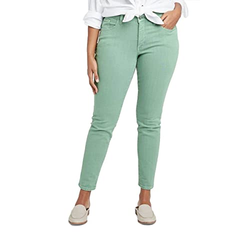 Universal Thread Women's Mid-Rise Skinny Stretch Ankle Jeans Green 16/33 Long