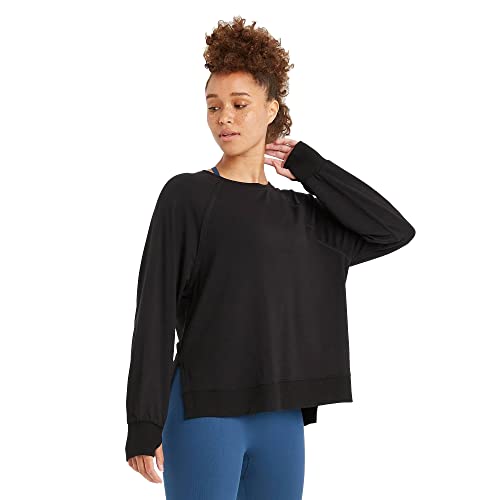 JoyLab Women's Soft Lightweight Sweatshirt - (Black, XSmall)