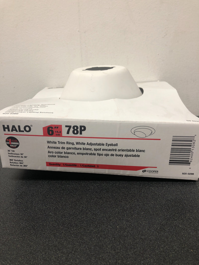 Halo 78P 6" Adjustable Recessed Trim - White