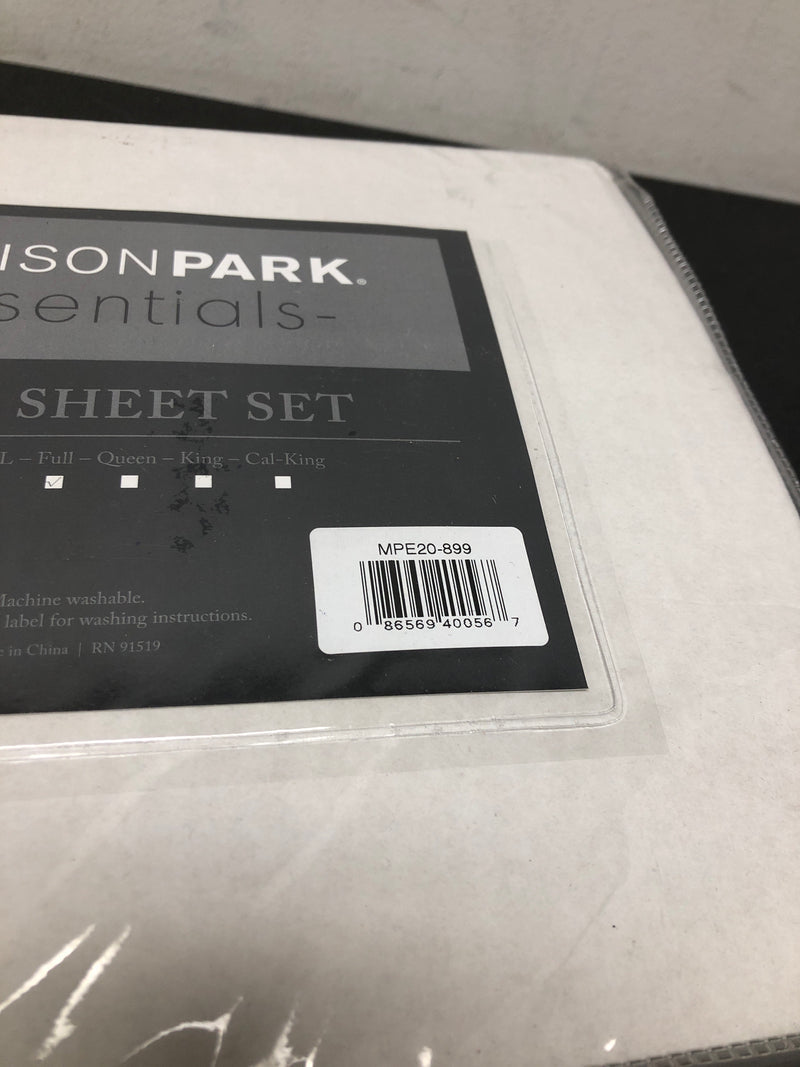 Madison park MPE20-899 Satin 6-Piece White Solid Polyester Full Luxury Sheet Set