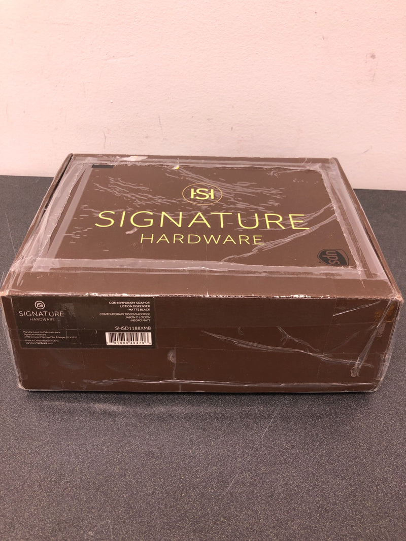 Signature Hardware 457681 Contemporary Soap Dispenser - Matte Black