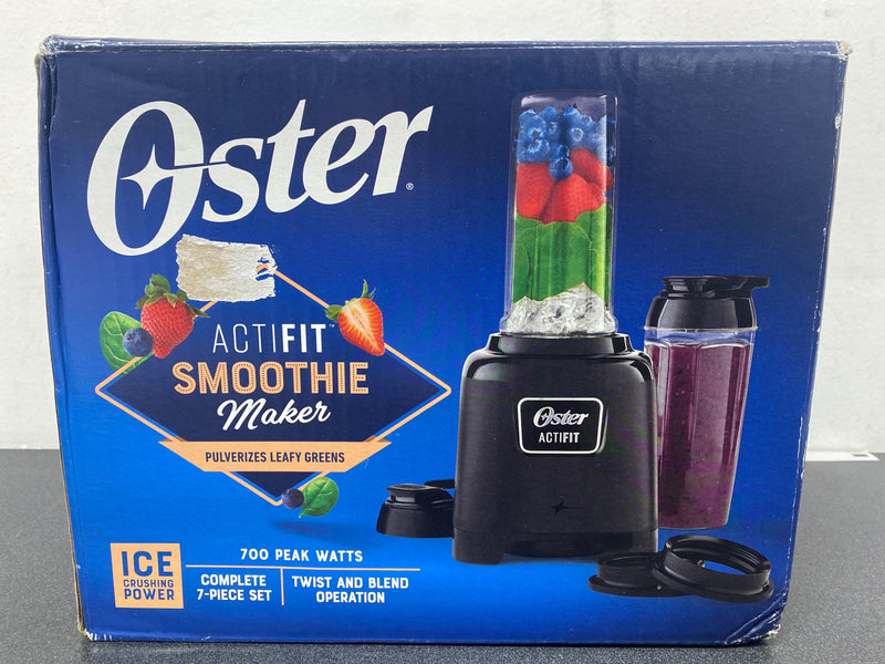 Oster 985120871M ActiFit 20 oz. Single Speed 700-Watt Smoothie in Black Blender Set (7-Piece)