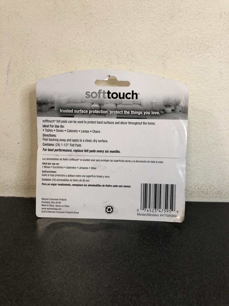 SoftTouch 24-Pack 1-1/2-in Round Felt Pad