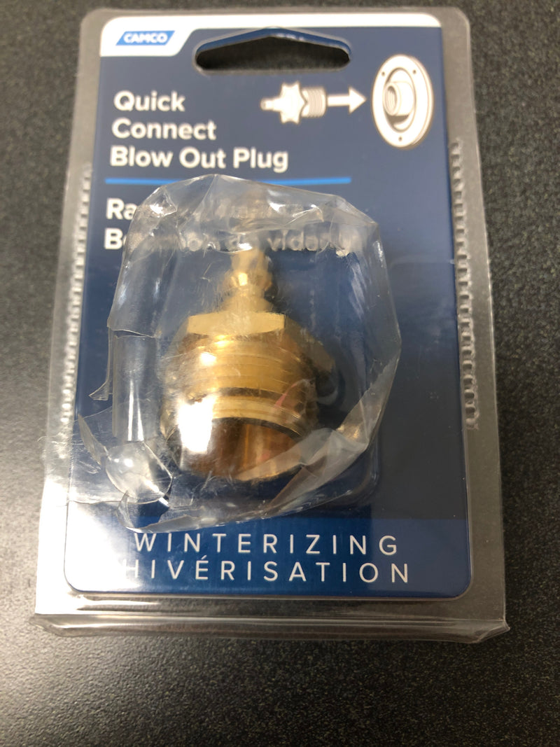 Blow out plug, quick connect - brass (eng/fr)