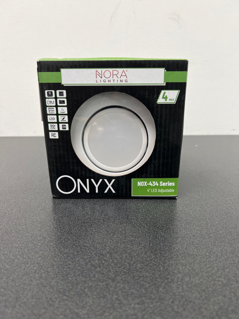 Nora Lighting NOX-43427WW Onyx 4" LED Adjustable Recessed Trim 2700K - White