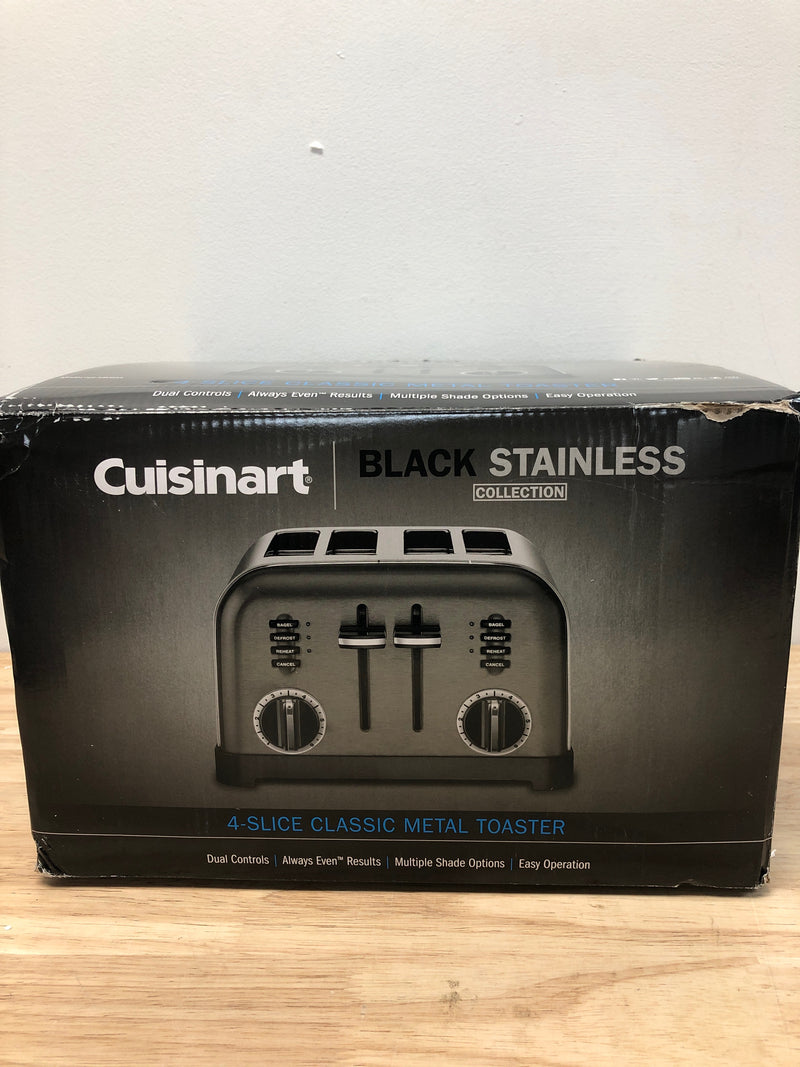 Cuisinart 4-slice classic toaster - black stainless steel - cpt-180bksp1