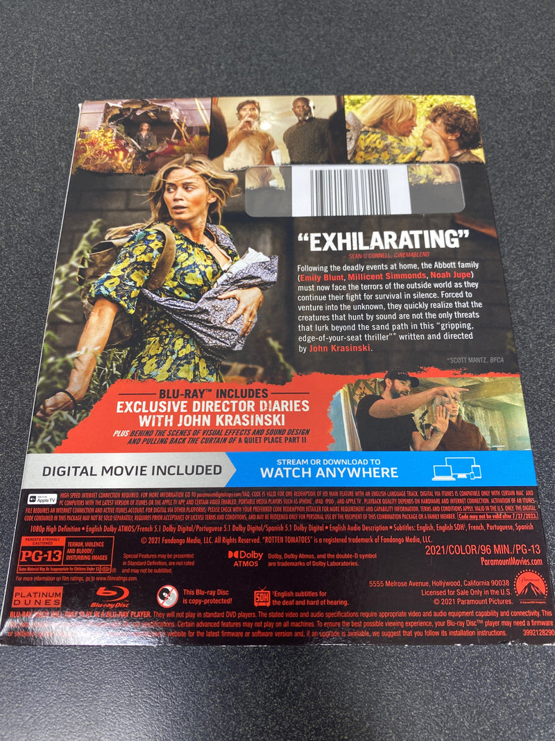 A quiet place, part ii (blu-ray)