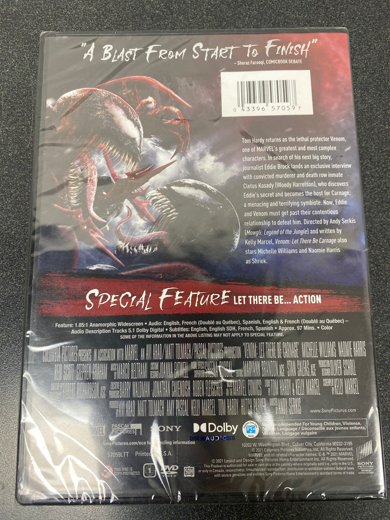 Venom: let there be carnage (dvd + digital)