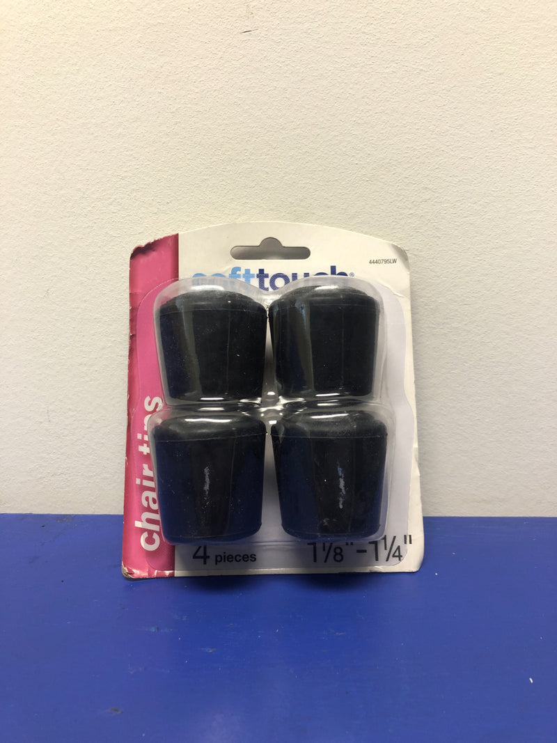 SoftTouch 4-Pack 1-1/8-in Black Rubber Tips