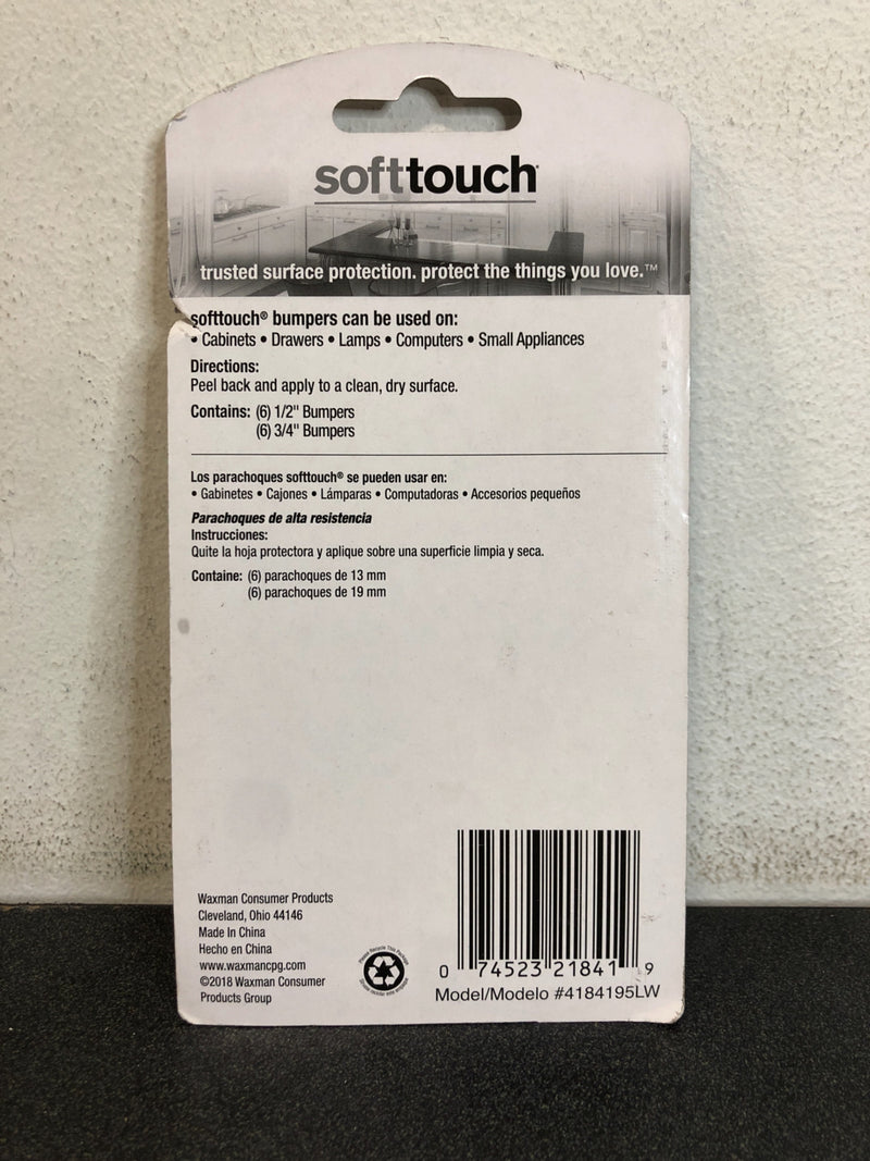 SoftTouch 12-Pack Square Cabinet Bumpers