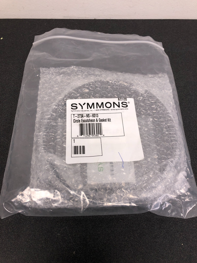 SYMMONS Part T-273A-NS-K013 Circle escutcheon and Gasket kit Chrome