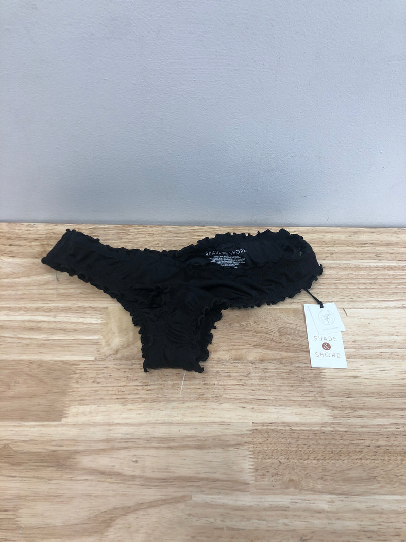 Women's ruffle extra cheeky bikini bottom - shade & shore™ black s