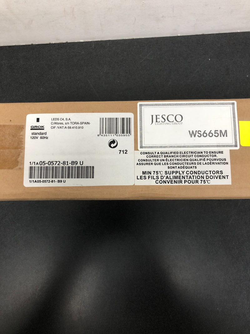 Jesco Lighting WS665M 1 - Light Medium Wall Sconce. Flat - Series 665.
