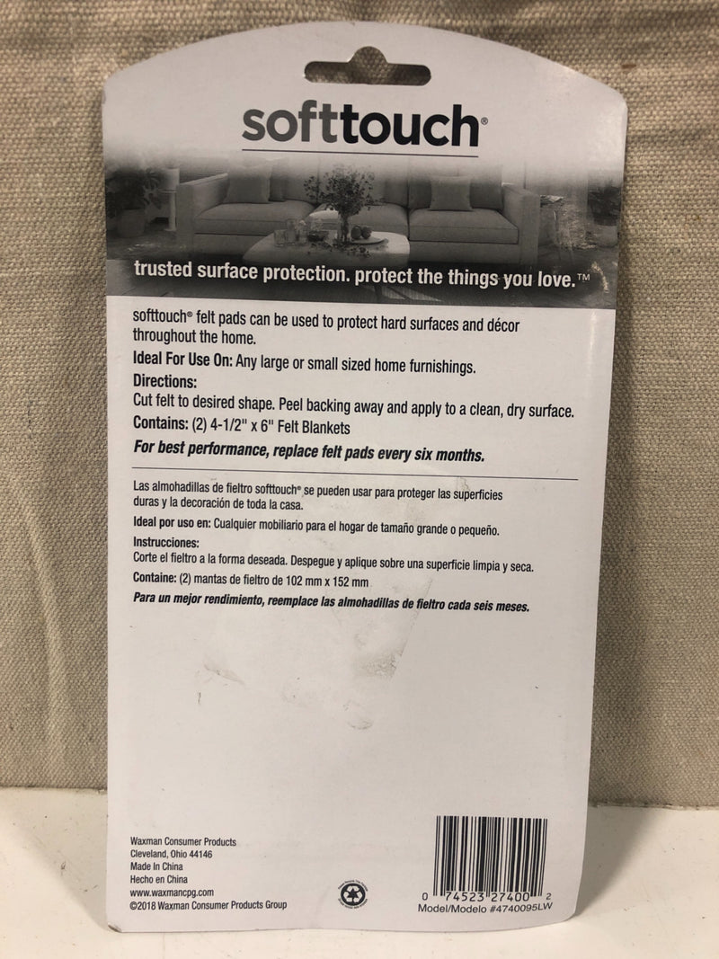 SoftTouch 2-Pack 4-1/2-in X 6-in Brown Felt Pad